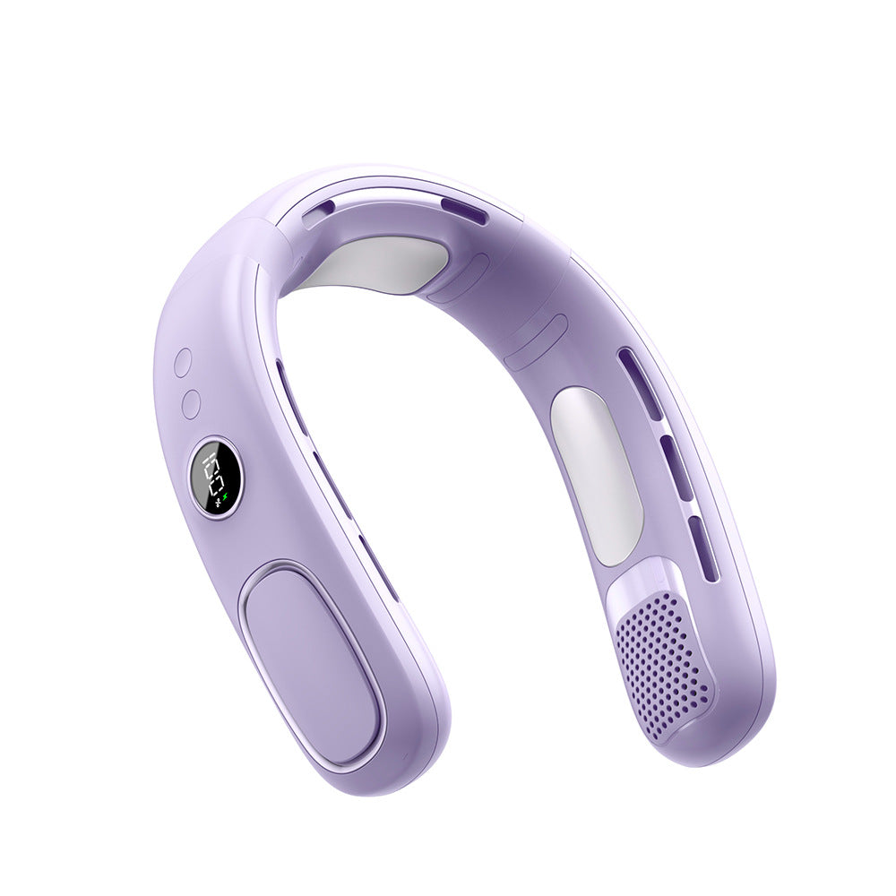 Portable Neck Fan, Hands Free Bladeless Fan, 5 Speeds, 4000 mAh Battery Operated Wearable Personal Fan, Twistable, Rechargeable