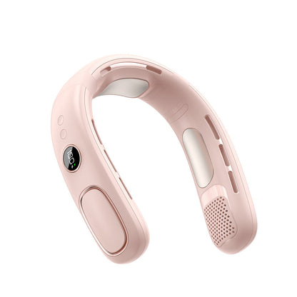 Portable Neck Fan, Hands Free Bladeless Fan, 5 Speeds, 4000 mAh Battery Operated Wearable Personal Fan, Twistable, Rechargeable