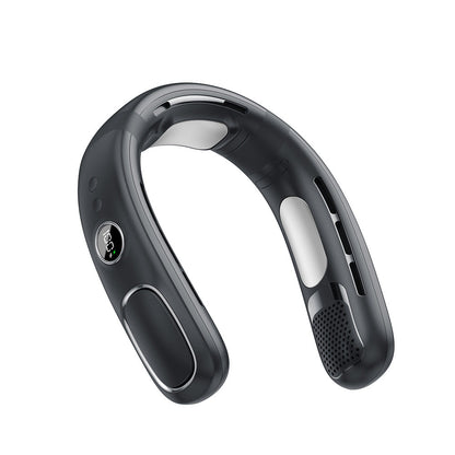 Portable Neck Fan, Hands Free Bladeless Fan, 5 Speeds, 4000 mAh Battery Operated Wearable Personal Fan, Twistable, Rechargeable