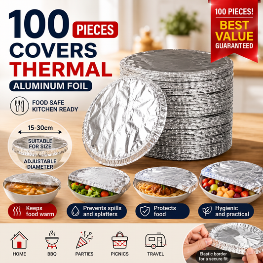 📢📢 50% OFF! ⏰【100 Pieces】 Aluminum Foil Insulating Cover