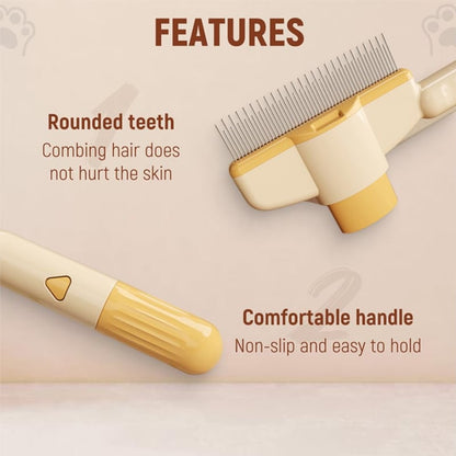 🔥3-in-1 NanoCare Pet Flea Comb Grooming Brush ☑️ Removes Fleas, Cleans Fur & Massages Skin