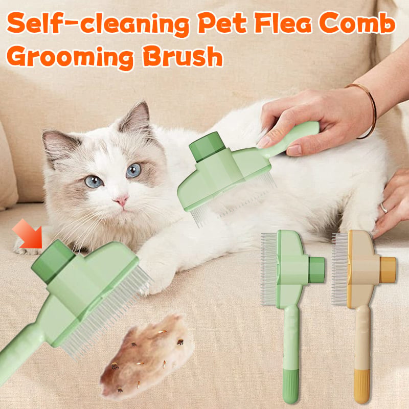 🔥3-in-1 NanoCare Pet Flea Comb Grooming Brush ☑️ Removes Fleas, Cleans Fur & Massages Skin