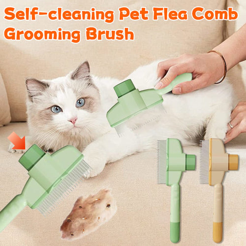 🔥3-in-1 NanoCare Pet Flea Comb Grooming Brush ☑️ Removes Fleas, Cleans Fur & Massages Skin