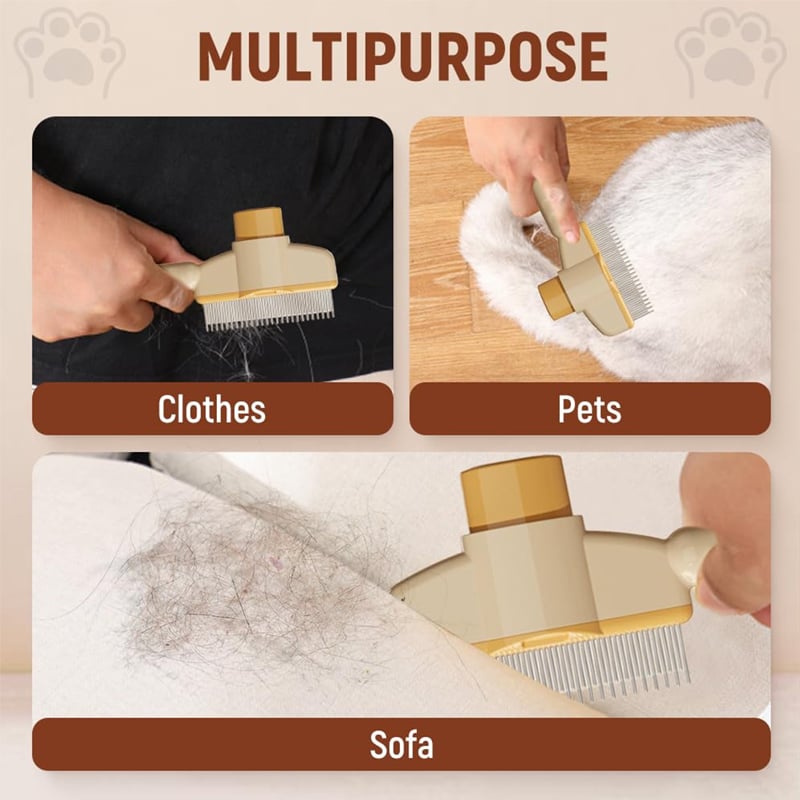 🔥3-in-1 NanoCare Pet Flea Comb Grooming Brush ☑️ Removes Fleas, Cleans Fur & Massages Skin