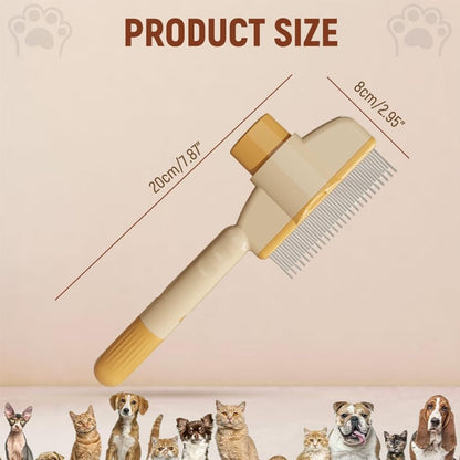 🔥3-in-1 NanoCare Pet Flea Comb Grooming Brush ☑️ Removes Fleas, Cleans Fur & Massages Skin