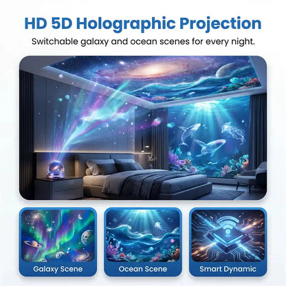Official Store | 🎁🎁🎁𝓢𝓲𝓶𝓹𝓵𝔂𝓓𝓪𝓲𝓵𝔂® 360° Smart Holographic Starry Sky Projector (HD Smart Dynamic 5D)