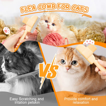 🔥3-in-1 NanoCare Pet Flea Comb Grooming Brush ☑️ Removes Fleas, Cleans Fur & Massages Skin