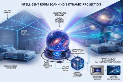 Official Store | 🎁🎁🎁𝓢𝓲𝓶𝓹𝓵𝔂𝓓𝓪𝓲𝓵𝔂® 360° Smart Holographic Starry Sky Projector (HD Smart Dynamic 5D)